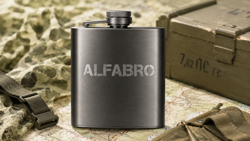 Гравировка на фляжке — фото услуги ALFABRO